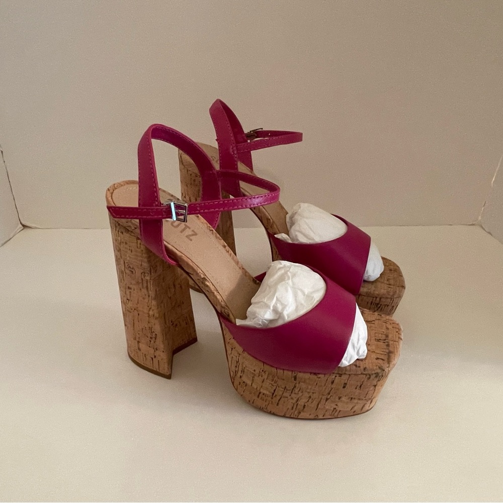 NEW - SCHUTZ Women’s ‘Glayce’ Nappa Leather Platform Sandals